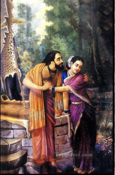 Ravi Varma Arjuna and Subhadra Oil Paintings